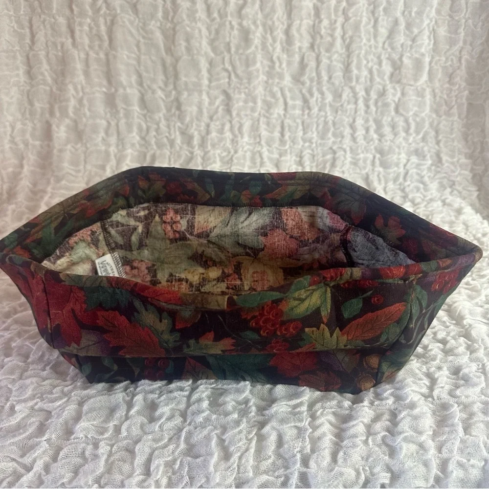 Longaberger Large Basket Liner Autumn Reflections Fall Leaf Farmhouse